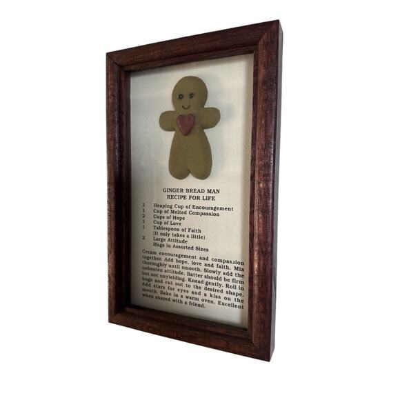 Ginger Bread Man Recipe for Life Wall Hanging Vintage - Picture 5 of 9